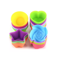 thumbnail image 1 of Moldes Para Cupcakes O Muffins Reutilizable De Silicona 24 pzs, Multicolor, 1 of 3