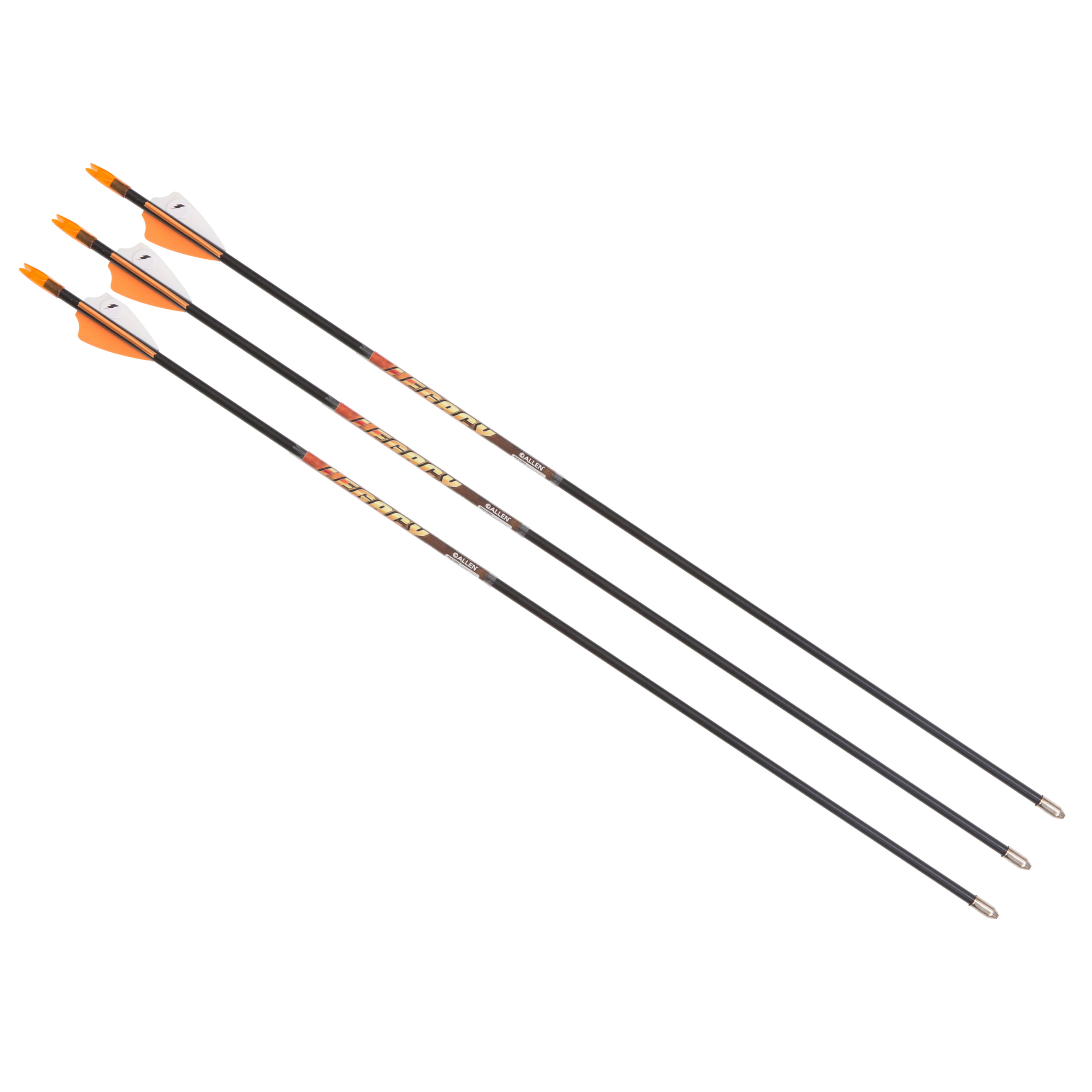 93328 28 Multi Allen Company Knockdown Youth Carbon Arrow Pack of 3 
