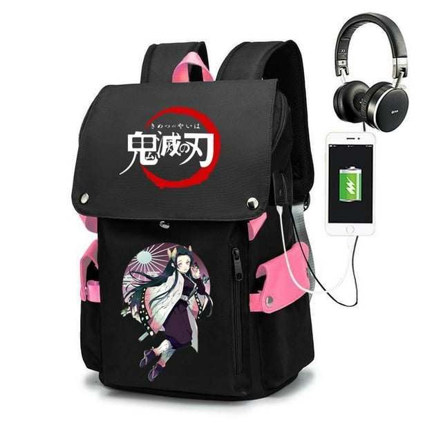 AG Demon Slayer Kamado Tanjirou Mochila Antirrobo Escolar Estudiante Tela Oxford Resistente Al Desgaste Bolso De Los Hombres