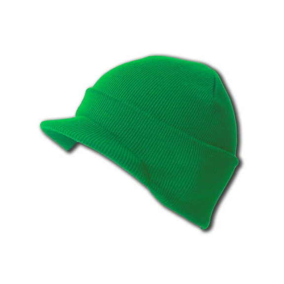 NEW CUFF KELLY GREEN Beanie Visor Skull Cap HAT