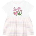 thumbnail image 3 of Inktastic It's Sweet Being One Watermelon First Birthday Girls Baby Dress, 3 of 5