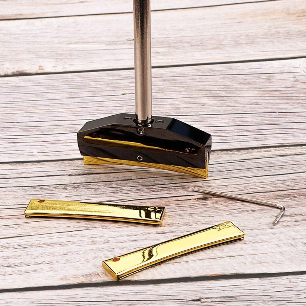 Yihuala Electroplated Guitar Fret Press Set with Grooved Inserts and Wrench Fret Insert Set for Stable String Alignment