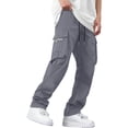 thumbnail image 5 of Hinvhai Hiking Pants Men Lightweight Quick-Dry - Water Resistant Stretch Travel Cargo Pants with Muti Pockets for Outdoor Fishing Dark Gray, 5 of 9