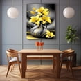 thumbnail image 2 of Mudket Framed Canvas Wall Art, Yellow Lilies in Black Gold Vase Wall Decor, Luxury Glam Elegant Floral Waterproof Ready to Hang Art Prints for Dining Room Living Room Bedroom Home Decor - 12"L x 8"W, 2 of 10