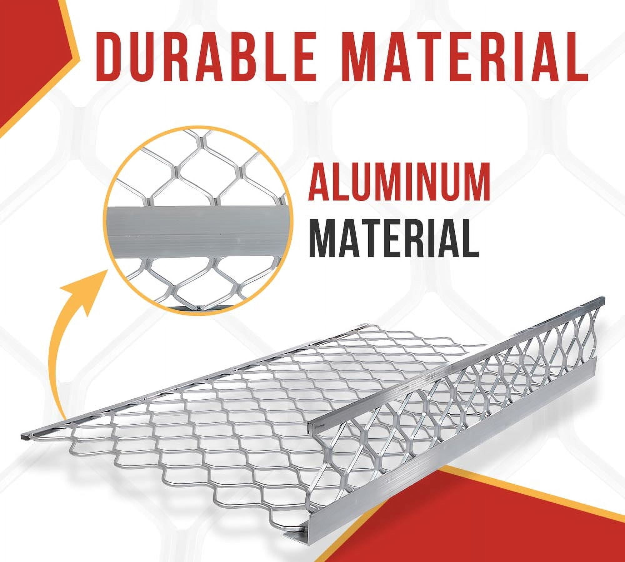(4 Pack) 40"x24" (Drop) Aluminum Mesh Brick Guard Corner Protector - L Shape Mesh Edge Guard Corrosion Resistant