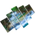thumbnail image 2 of Arte decorativo moderno para sala de estar, pintura con núcleo de árboles, cascada, lienzo decorativo, pinturas al óleo 5 piezas Sweethay JJ22269-00, 2 of 6