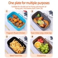 thumbnail image 4 of Iumwxz Air Fryer Silicone Basket Liner, Reusable Pot Liner for 5QT or Larger Air Fryers, Non Stick Dishwasher Safe with 20 Raised Lines for Cooking, Fits 4.0 Fryer Models, 4 of 9