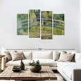 thumbnail image 3 of Elephant Stock The Water-lily Pond Wall Art - Horizontal Multi Panel Canvas - Living Room Wall Decor - Abstract Multi Panel - Green And Blue Decor By Claude Monet - 75" x 48", 3 of 8