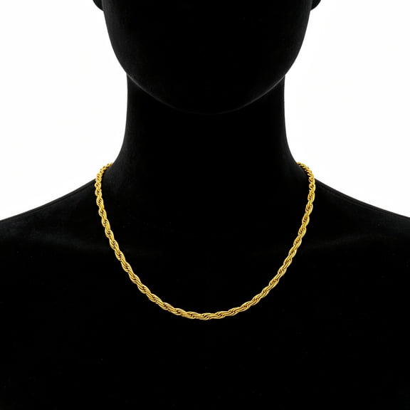 10k Real Gold Polished Necklace for Men, Real Solid Yellow Gold 6mm Mariner Link Chain Necklace for Men, Lobster Claw- 18"