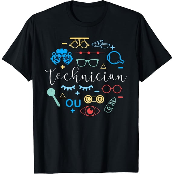 Exquisite and comfortable-Opto Symbols Technician Optometry Ophthalmic Technician Phor T-Shirt