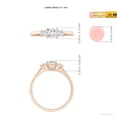 thumbnail image 4 of ANGARA Natural Princess-Cut Diamond Engagement Ring in 14K Rose Gold for Women (Size-4.1mm| Color-G| Clarity-VS2) | April Birthstone, Anniversary, Jewelry Gift for Women | Natural Diamond Ring, 4 of 8