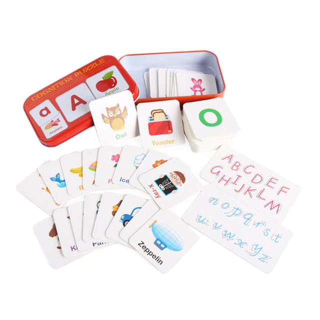 Alfabeto Cognición Tarjetas Juguetes Tarjetas Didácticas de Aprendizaje para Niños Abecedario Que Empareja Imágenes Niño Pequeño Magideal Alfabeto Cognición Tarjetas Juguetes