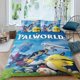 thumbnail image 2 of Palworld Conjunto de sábanas temático, trío de piezas, cómodo y amigable con la piel, diseño único, regalo de decoración para el hogar para familiares, amigos y fans, 90 cm * 190 cm, 2 of 6