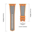 thumbnail image 4 of Sports Silicone Watch Band Strap Stainless Steel Buckle For Apple Watch Series 9 8 7 6 5 4 3 2 1 Ultra 1 2 SE 2 42/44/45/49MM, 4 of 11