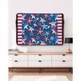thumbnail image 3 of Outdoor TV Cover 52 to 55 Inch Weatherproof, 4th of July Waterproof TV Screen Protector for Outside Decor with Zipper and Pocket 52"L x 30"H , Patriotic Memorial Day Red Blue Stripesd Stars, 3 of 7