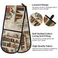 thumbnail image 2 of Yayeee Double Oven Mitt Kitchen Heat Resistant Baking 35" x7" Quilted Glove, Shelf Plants, 2 of 6