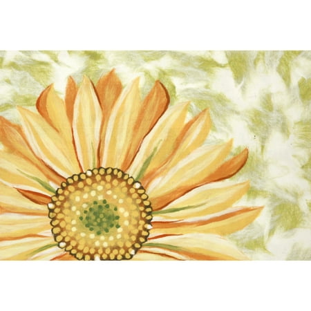 Liora Manne Visions IV Sunflower Indoor/Outdoor Mat Yellow 20"X29.5"