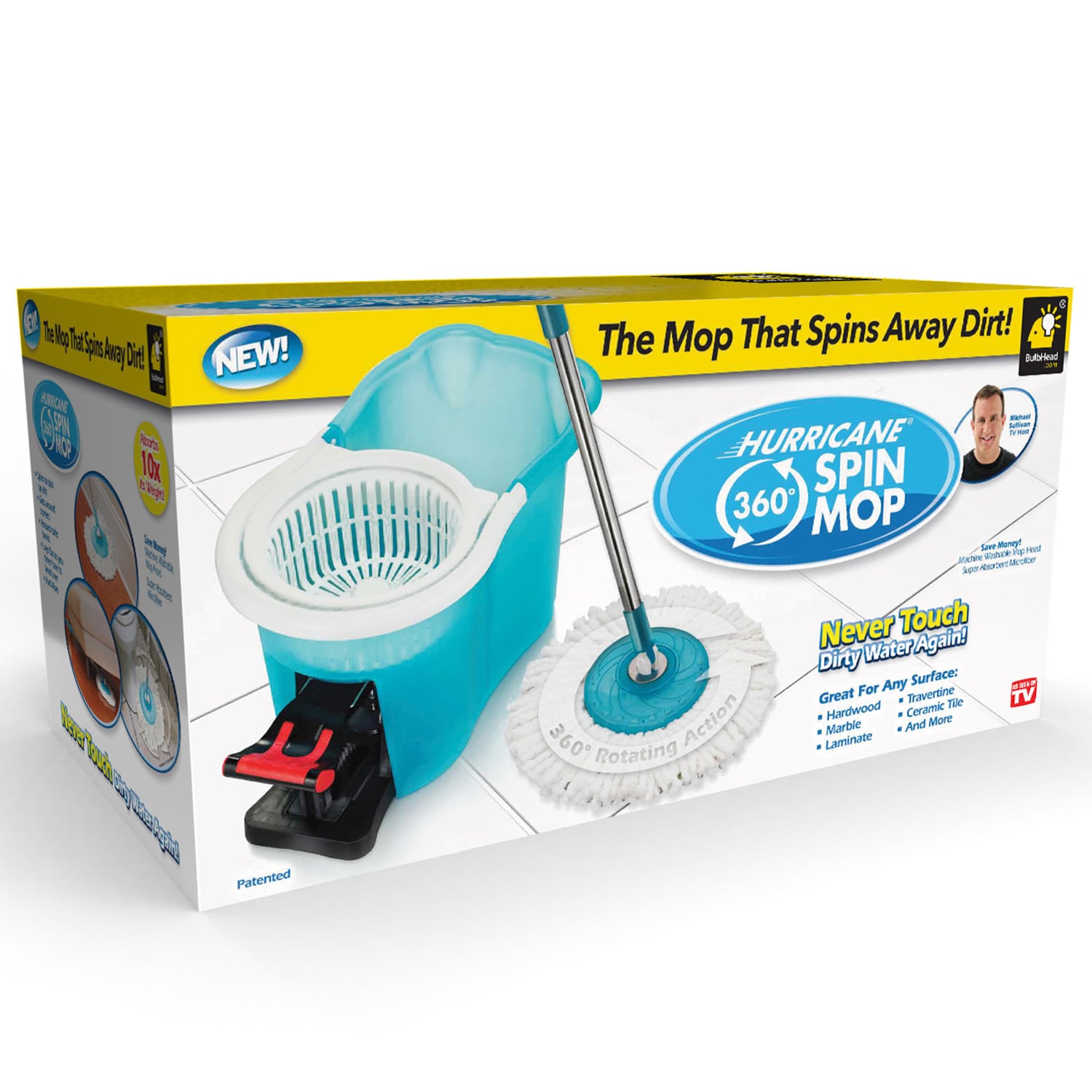 Hurricane Spin Mop As Seen On TV Mop & Bucket Cleaning System by BulbHead - image 4 of 9