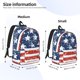 thumbnail image 2 of Disketp USA Colors Stripes1 Mochila de Lona Estampada, Mochila Escolar de Viaje Ligera para Estudiantes y Portátil-Small, 2 of 5