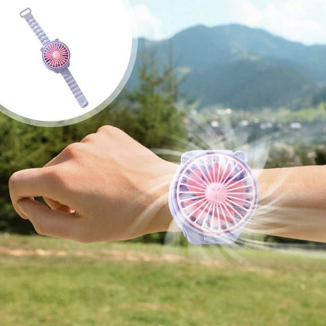 Tranfacy Home and Kitchen,Mini Fan,Battery Version Of The Watch Fan Five Battery Portable Mini Fan Gift Gift