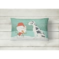 thumbnail image 2 of Carolines Treasures CK2042PW1216 Harlequin Great Dane Snowman Christmas Canvas Fabric Decorative Pillow  12H x16W, 2 of 3