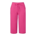 thumbnail image 5 of Women Pants Women's Pants Casual Pink Pants for Women Lounge Pants for Women Loose Fit Wide Leg Trousers Women Fall Pants for Women, 5 of 5