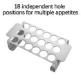 thumbnail image 4 of Cadorn Stainless Steel BBQ Rack - 15/18 Hole Pepper & Vegetable Grill, Chicken Leg Holder for Outdoor Cooking, 4 of 9