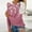 Pink, variant on Royisotas Floral Womens Plus Size Tops Casual Summer Khaki Long Sleeve Plus Size for Womens Shirts Crew Neck Lace Splicing Tshirts