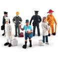 thumbnail image 4 of Gallickan 7 PCS Baker Policeman Working People Figurines, Decorative Figure Model Mini Cartoon Pretend Play Models Toys, Christmas Birthday Gift Toys for Girls Boys 3 4 5+ Years, 4 of 7