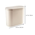 thumbnail image 2 of KAKOWELY 1Ud Plastic Press-Type Trash Can White Sturdy Practical Garbage Container for Living Room, 2 of 8