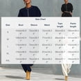 thumbnail image 3 of Maqroz Vacation Outfits for Women Long Sleeve Crewneck Pullover with Contrast Piping and High Waist Wide Leg Pants Set Sophisticated Summer Travel Outfit, 3 of 6