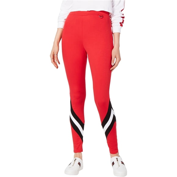 Leggings casuales Project 28 a rayas Rojo Grande