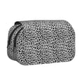 thumbnail image 1 of Disketp Black Leopard Estuche de Lápices de Doble Capa con Tapa Abatible y Cremallera, Organizador Escolar para Adolescentes y Adultos, 1 of 7