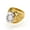 Gold, variant on Men's Stainless Steel Vintage Personalized Trend Simulation White Turquoise Ring Black Size 9
