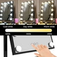 thumbnail image 2 of FENCHILIN Lighted Makeup Mirror Hollywood Mirror Vanity Makeup Mirror with Light Smart Touch Control 3Colors Dimable Light Detachable 10X Magnification 360?Rotation(Black), 2 of 5