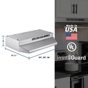 Broan-NuTone Ductless Range Hood for Under Cabinet, 30 Inch, PrintGuard Stainless Finish