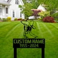thumbnail image 2 of Handmadetneonsign Outdoor Memorial Cowboy Metal Sign With Stakes, Outdoor Memorial Cowboy Name, 2 of 4