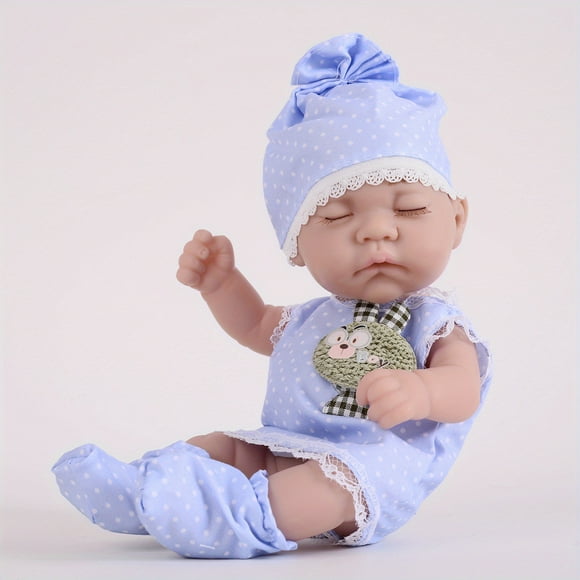 11 Inch Reborn Baby Dolls Toddler Soft Vinly Realistic Reborn Baby Kits Matched Xmas Hat Stocking Clothes For Girls 3+ Kids