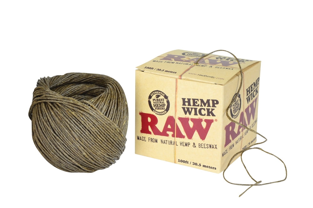 Raw Hempwick Ball, 100ft, Made of Natural Unbleached Hemp