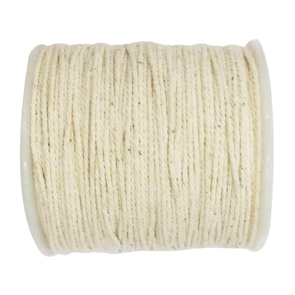 Milageto 4-20pack 100 Meters 1mm Rustic Cotton Rope Braided Twisted Cord Twine Craft 4 Pcs