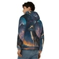 thumbnail image 4 of Honeii Night Sky Wolf Print Hoodies for Men, Pullover & Full Zip, Breathable Zip up Hoodie, Sweatshirt-XX-Large, 4 of 5