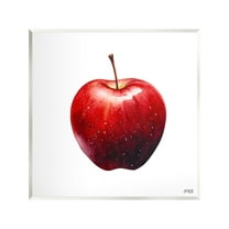 Stupell Industries Bold Red Apple Food & Beverage Painting Unframed Art Print Wall Art, 12 x 12