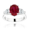 thumbnail image 2 of HeartsAndYou 2ct Natural Pink Ruby Trilogy Engagement Ring 14k SOLID White Gold Pear Accent, 2 of 9