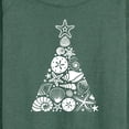 thumbnail image 3 of Instant Message - Sea Shell Christmas Tree - Women's Lightweight French Terry Long Sleeve Shirt, 3 of 6