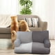 thumbnail image 2 of Sofá para perros, sofá para gatos con respaldo alto, nido antideslizante, suave y estable, protección para muebles gris oscuro gris claro, 2 of 9