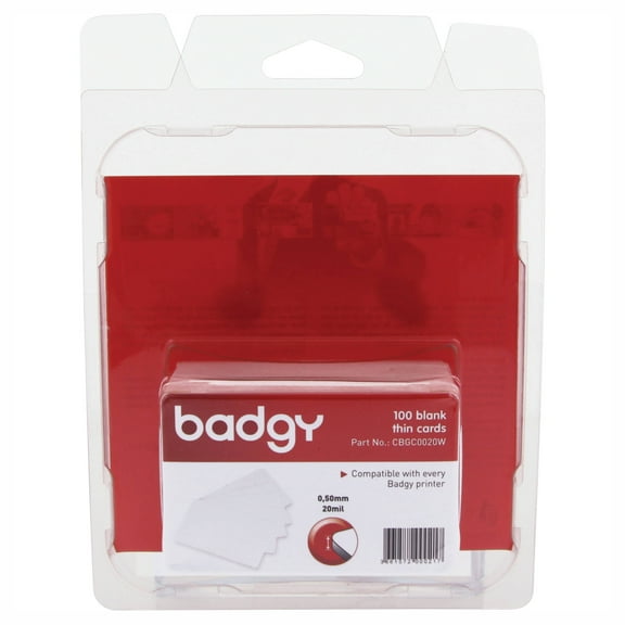 Badgy Blank Thin PVC Cards White CBGC0020W