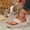 Beige, variant on Women's Beach Wedge Sandals Round Toe Toe Post Open Toe Thick Sole Indoor Outdoor Home Summer Vacation Slippers