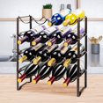 thumbnail image 2 of 4 Tier Fuleadture Stackable Wine Rack(Bronze), 2 of 7