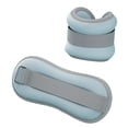 thumbnail image 3 of 2 piezas pesas del tobillo pesas de muñeca ajustables para gimnasia de fitness azul 26cmx9cm, 3 of 8