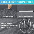 thumbnail image 5 of Debonair Stretch Jacquard Couch Cover with 1 Pillowcase, 1-Piece Soft Sofa Cover, Sofa Slipcover with Anti-Slip Foams, Washable Furniture Protector for Pets (Loveseat, Dark Gray), 5 of 8